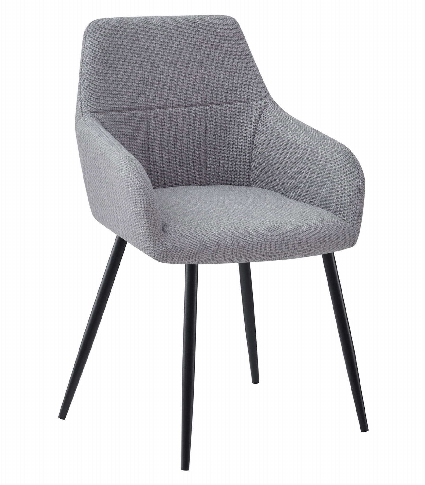 Eetkamerstoel BENI - lichtgrijs - 85x57x59 cm - BJORN-stof