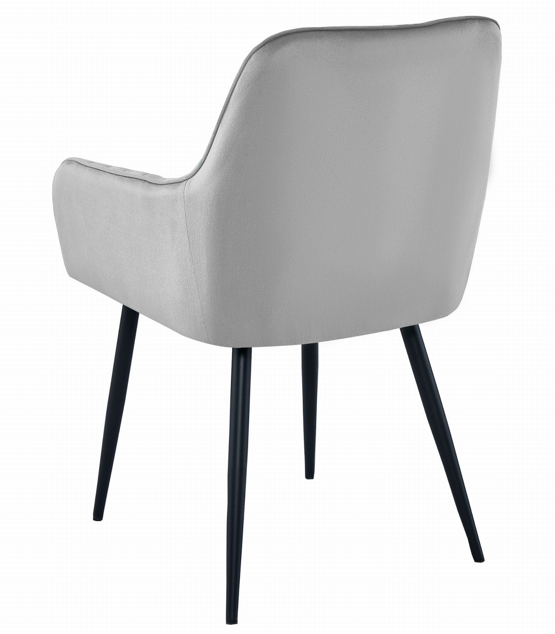 Eetkamerstoel SOSA - zilvergrijs - 83,5x56,5x60,5 cm - velours bekleding