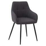 Eetkamerstoel BENI - set van 2 - grafietkleur - 85x57x59 cm