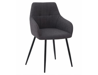 Eetkamerstoel BENI - set van 2 - grafietkleur - 85x57x59 cm