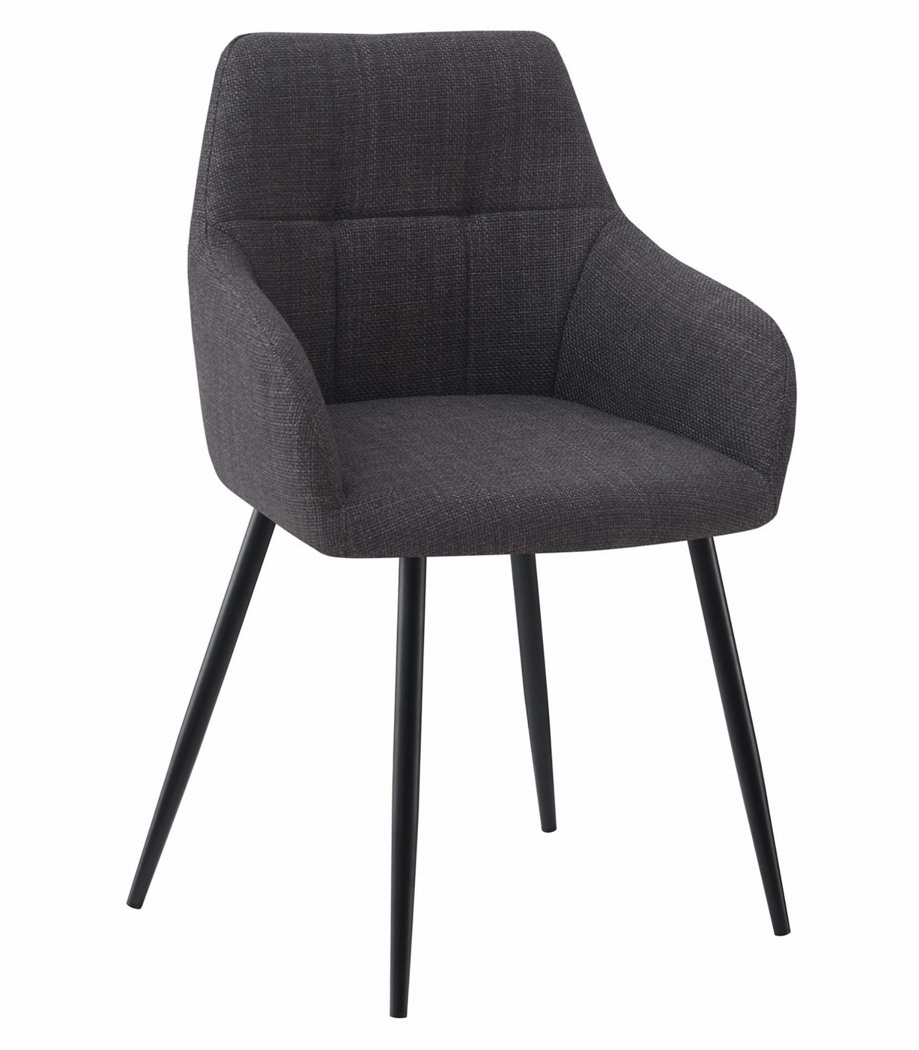 Eetkamerstoel BENI - set van 2 - grafietkleur - 85x57x59 cm