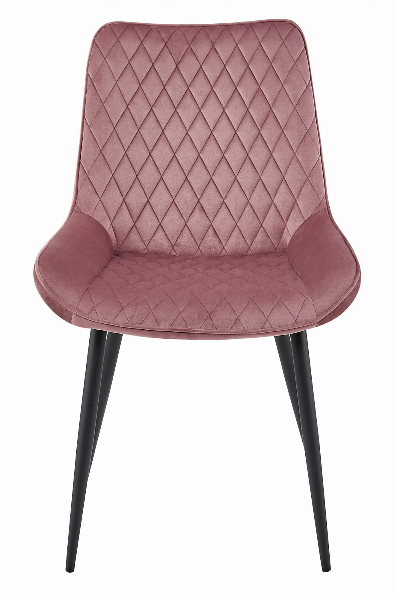 Velvet eetkamerstoel VERDO - ergonomisch - donkerroze