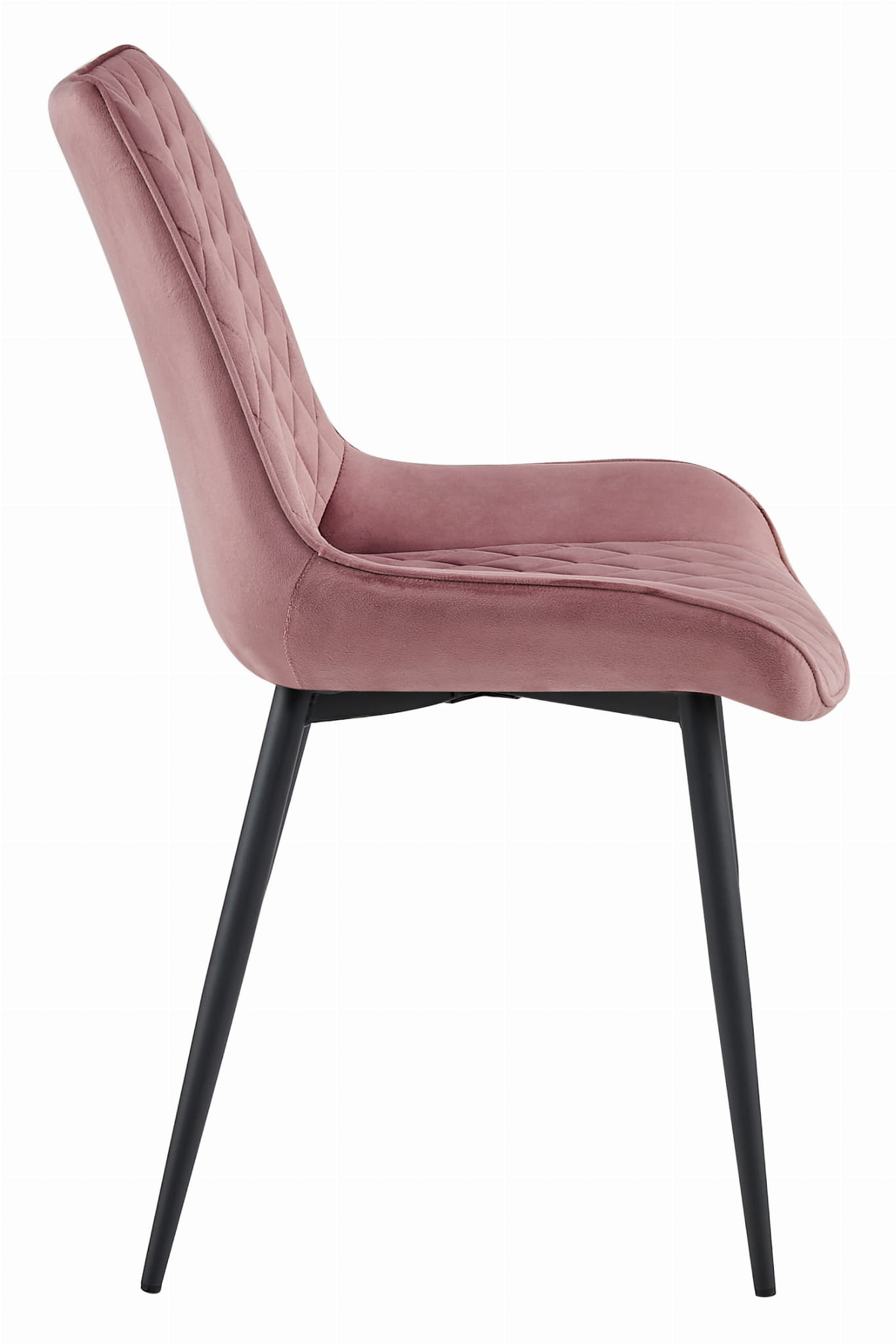 Velvet eetkamerstoel VERDO - ergonomisch - donkerroze
