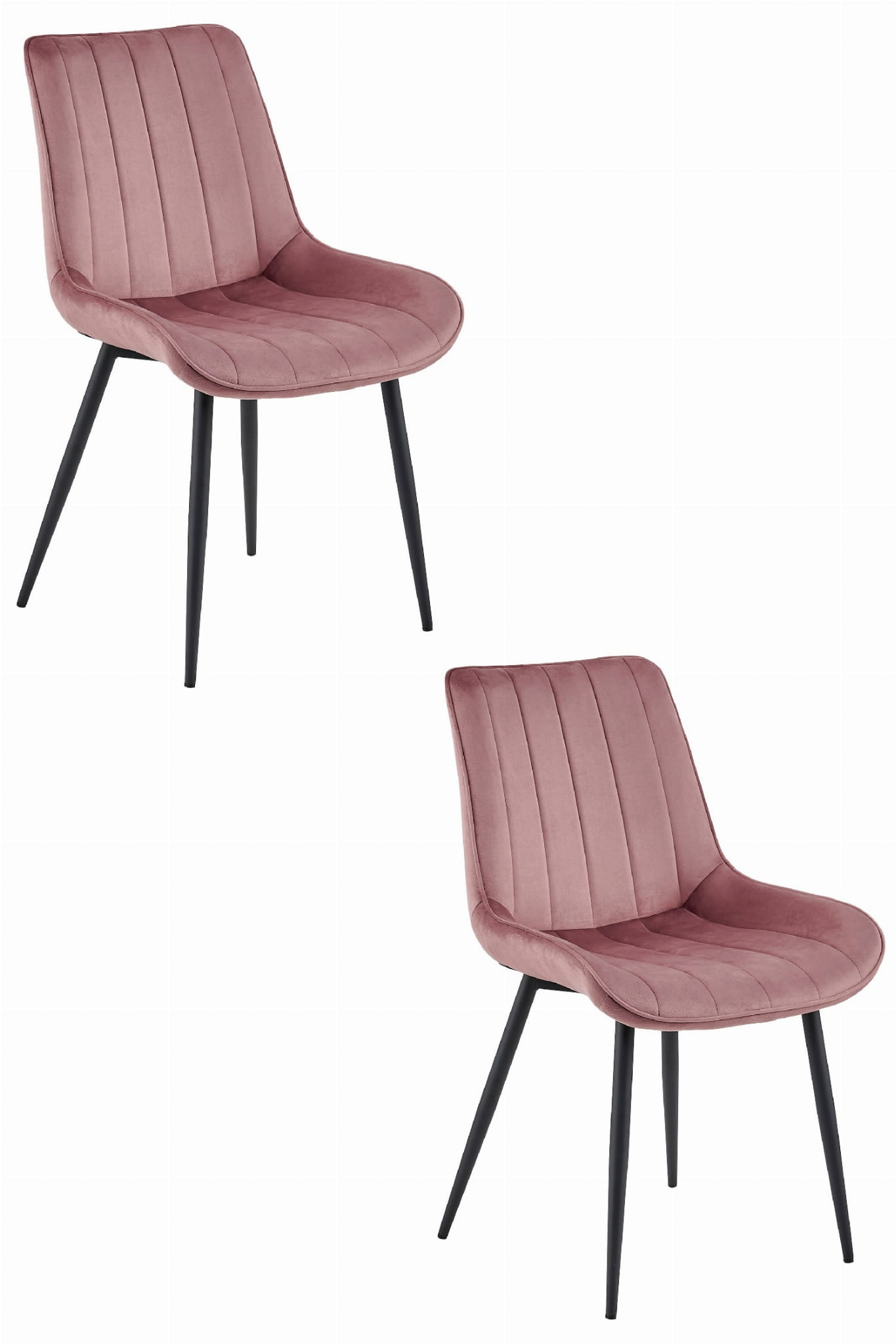 Eetkamerstoel SOSA - 2 stuks - donkerroze - 88x54x59.5 cm