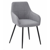 Eetkamerstoel BENI - 2 stuks - lichtgrijs - 85x57x59 cm