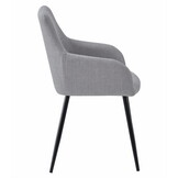 Eetkamerstoel BENI - 2 stuks - lichtgrijs - 85x57x59 cm