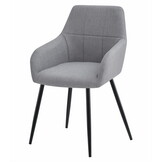 Eetkamerstoel BENI - 2 stuks - lichtgrijs - 85x57x59 cm