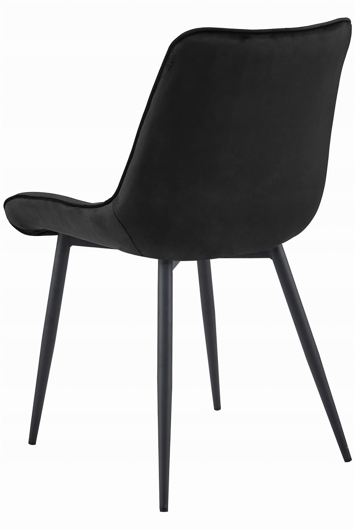 Eetkamerstoel SOSA - 2 stuks - zwart - velours - metaal