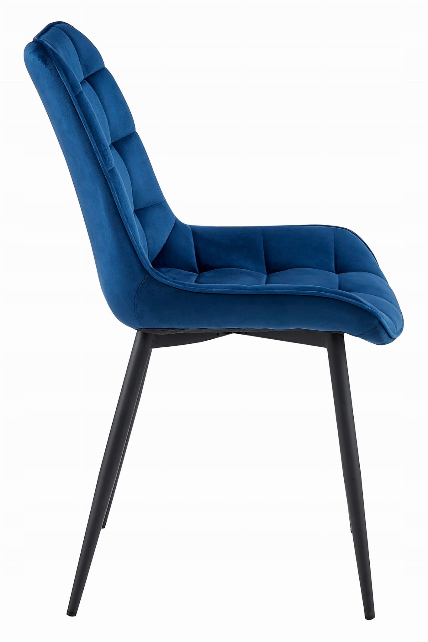 Eetkamerstoel BERA - 4 stuks - marineblauw - fluweel