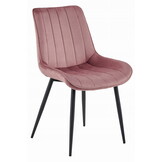 Eetkamerstoel SOSA - donkerroze - stevige constructie - modern design