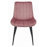 Eetkamerstoel SOSA - donkerroze - stevige constructie - modern design