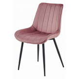 Eetkamerstoel SOSA - donkerroze - stevige constructie - modern design
