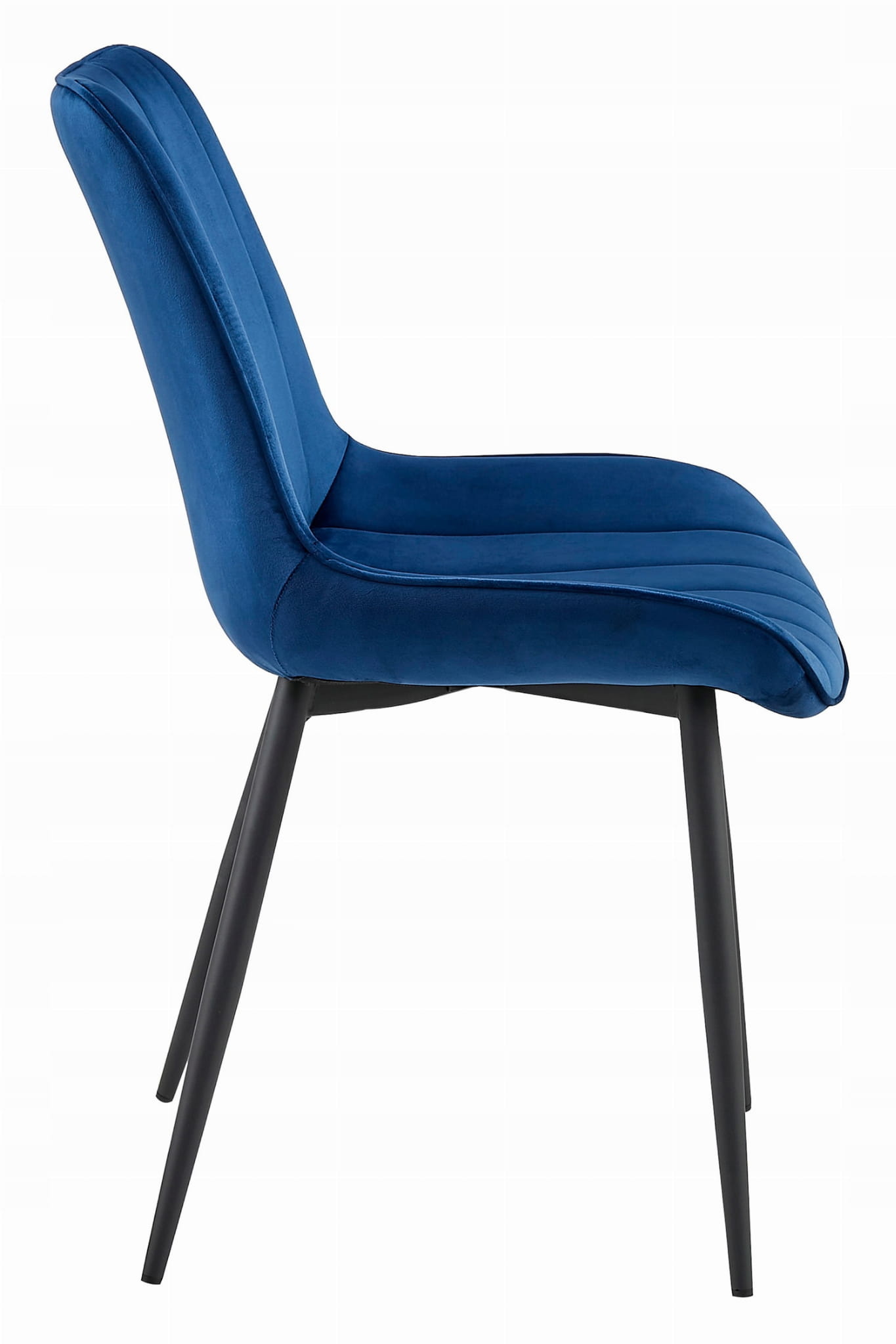 Eetkamerstoel SOSA - marineblauw - fluweel - metaal
