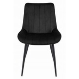 Eetkamerstoel SOSA - zwart - velours - metaal