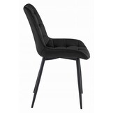 Eetkamerstoel BERA - set van 2 - zwart - 88x54x60 cm