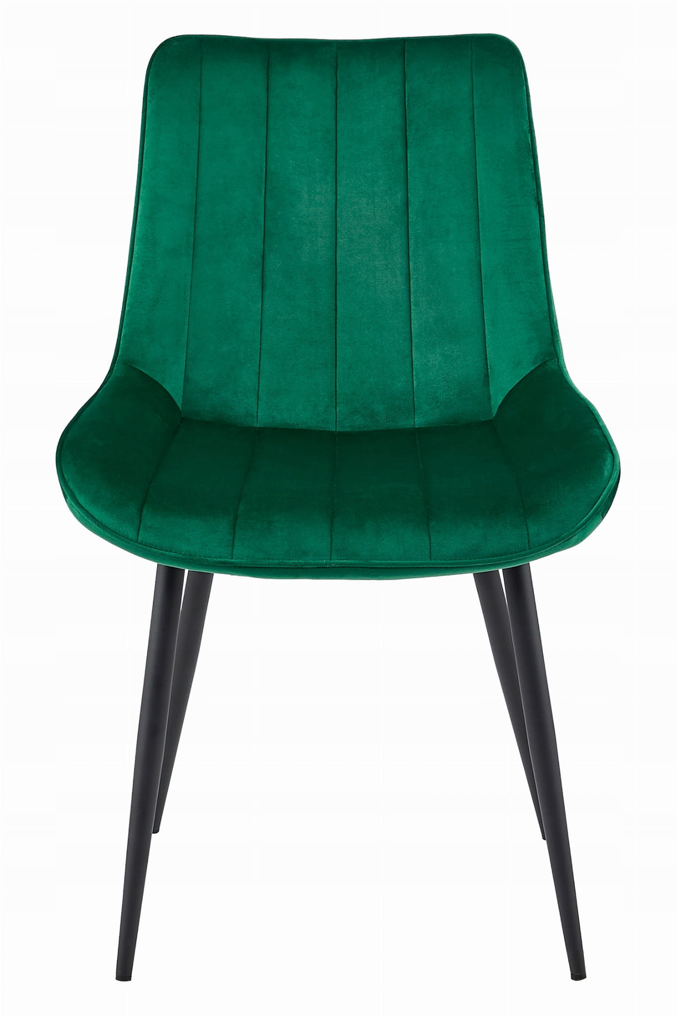 Eetkamerstoelen SOSA - 3 stuks - donkergroen - fluwelen zitting