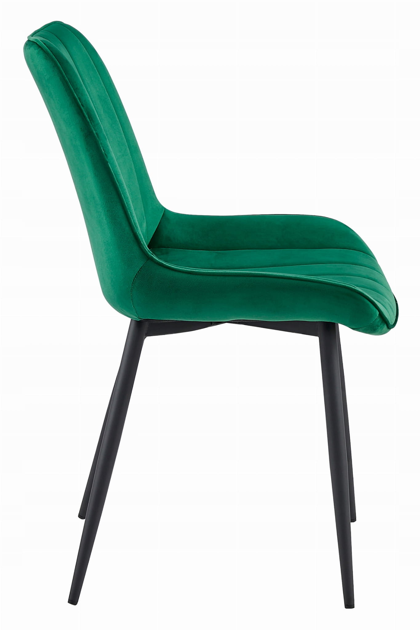 Eetkamerstoelen SOSA - 3 stuks - donkergroen - fluwelen zitting
