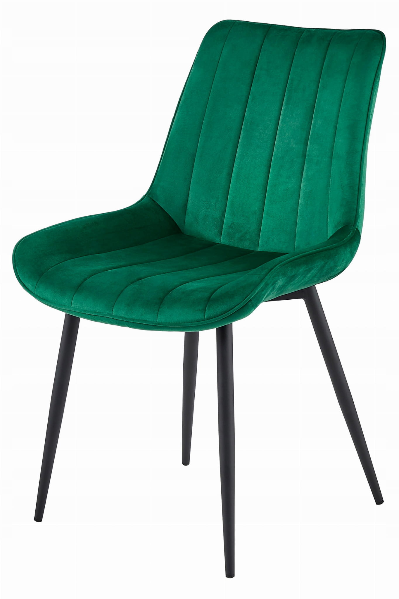 Eetkamerstoelen SOSA - 3 stuks - donkergroen - fluwelen zitting