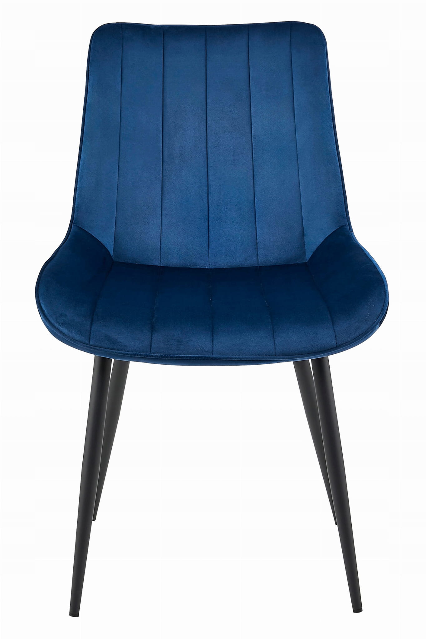 Eetkamerstoel SOSA - 2 stuks - marineblauw - fluwelen zitting