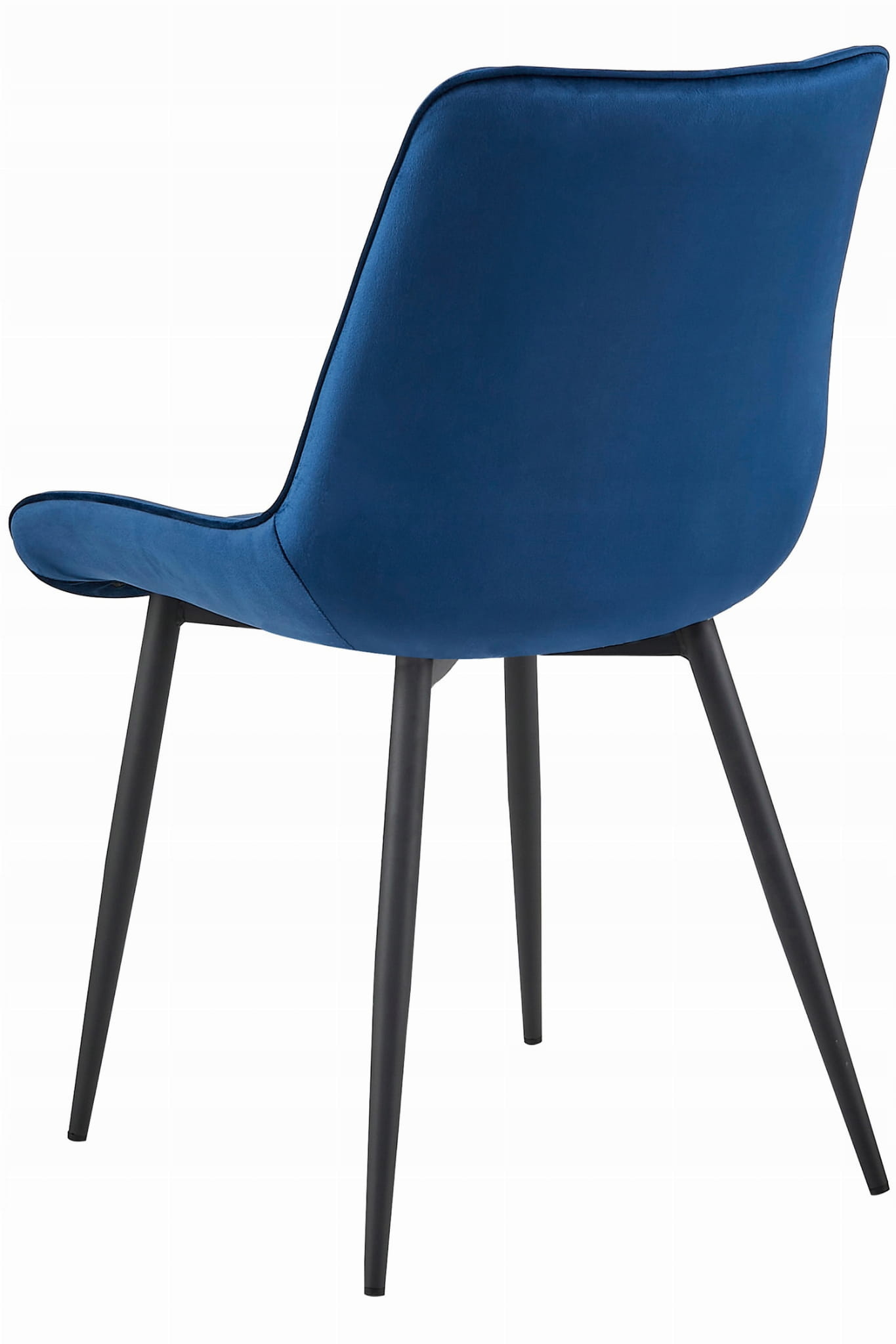 Eetkamerstoel SOSA - 2 stuks - marineblauw - fluwelen zitting