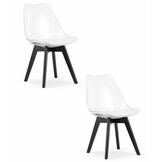 Eetkamerstoel MARK - 2 stuks - transparant - 82x49 cm
