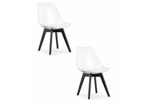 Eetkamerstoel MARK - 2 stuks - transparant - 82x49 cm