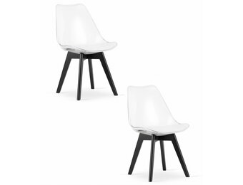 Eetkamerstoel MARK - 2 stuks - transparant - 82x49 cm