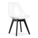 Eetkamerstoel MARK - 2 stuks - transparant - 82x49 cm