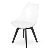 Eetkamerstoel MARK - 2 stuks - transparant - 82x49 cm