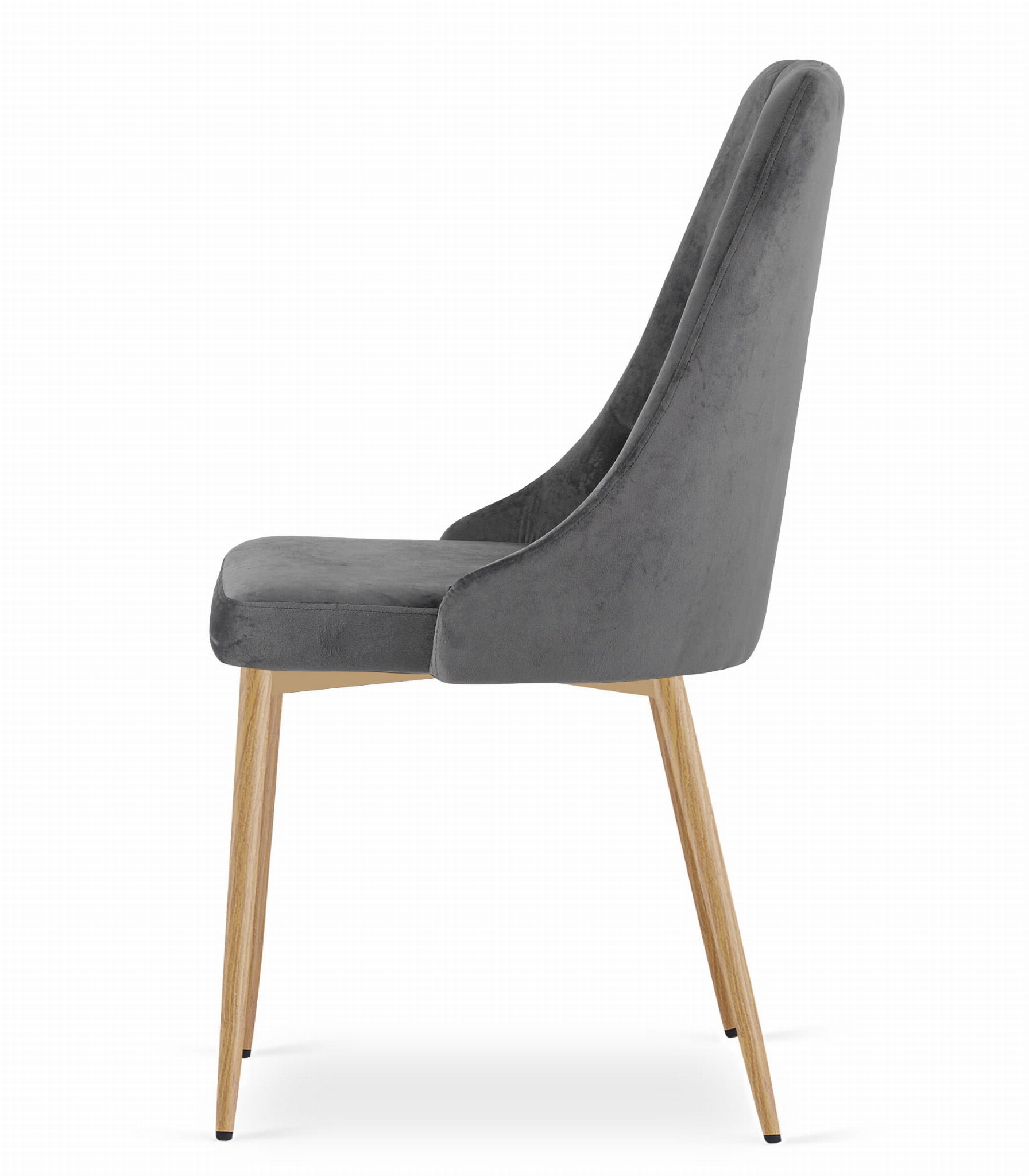 Eetkamerstoel IMOLA - set van 2 - donkergrijs - 88x49,5x55,5 cm