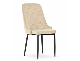 Eetkamerstoel CAPRI - set van 2 - beige - 93x48x56 cm