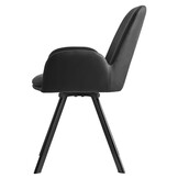 Eetkamerstoel ELIA - zwart - draaibare zitting - kunstleer