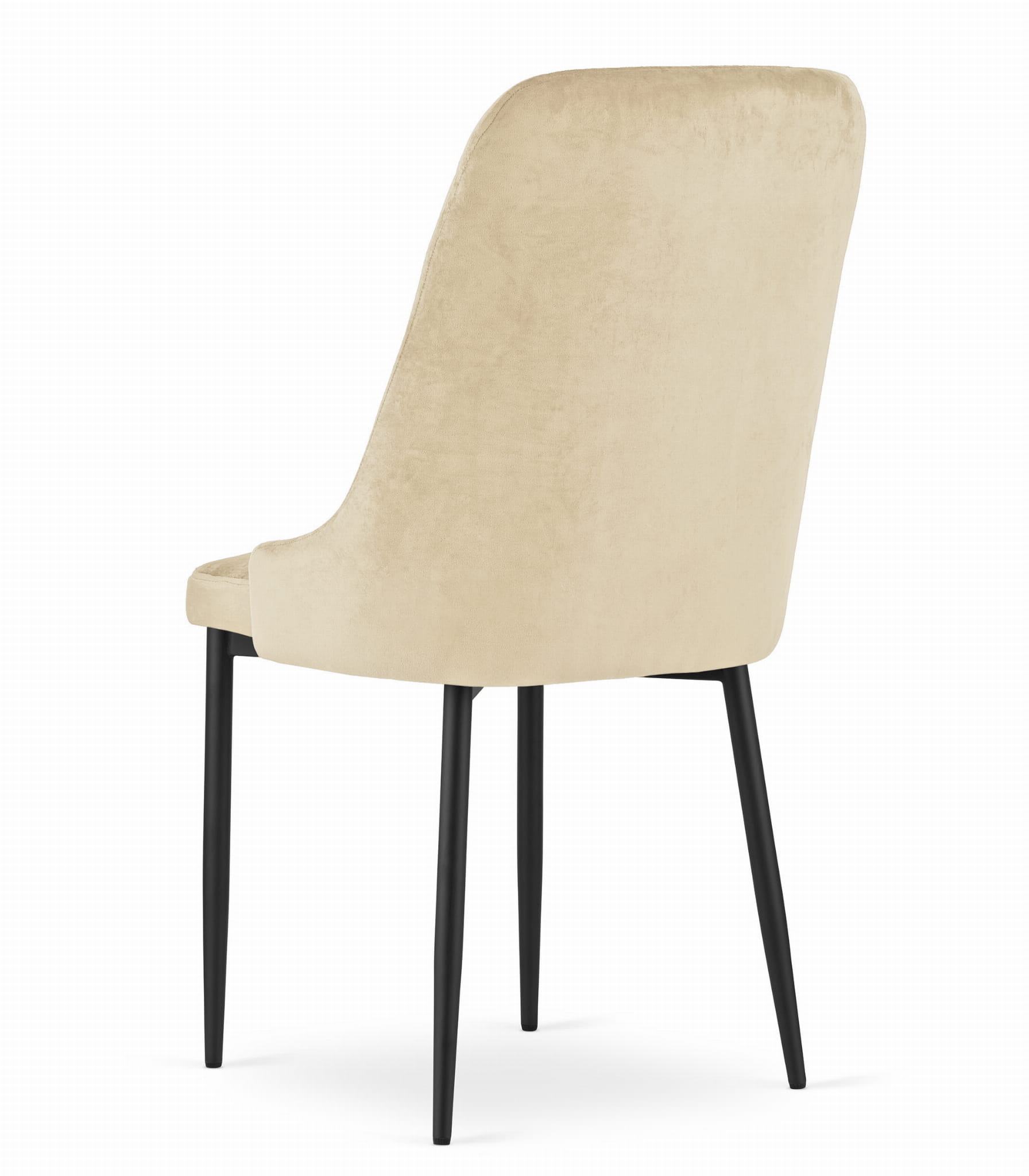 Eetkamerstoelen CAPRI - 3 stuks - beige - 93x48x56 cm - fluwelen bekleding