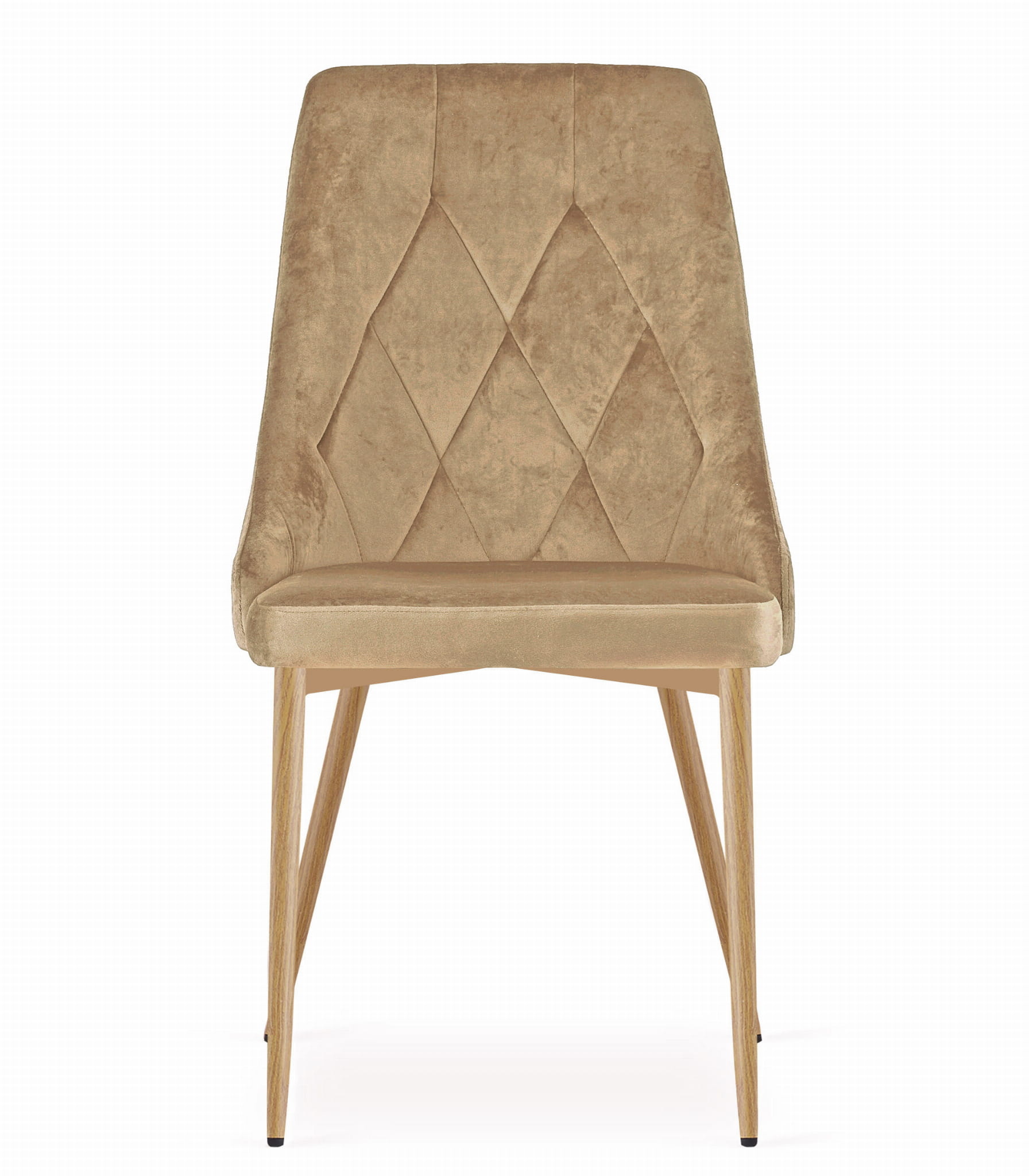 Eetkamerstoel IMOLA - 3 stuks - bruin - 88x49,5x55,5 cm - fluwelen bekleding