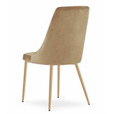 Eetkamerstoel IMOLA - 3 stuks - bruin - 88x49,5x55,5 cm - fluwelen bekleding