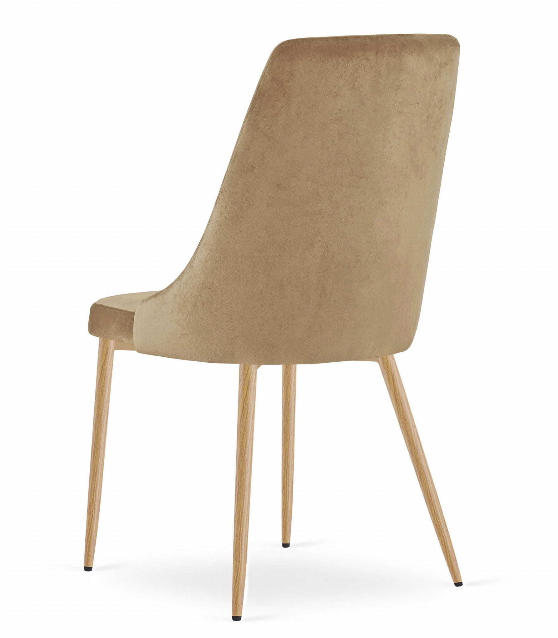 Eetkamerstoel IMOLA - 3 stuks - bruin - 88x49,5x55,5 cm - fluwelen bekleding