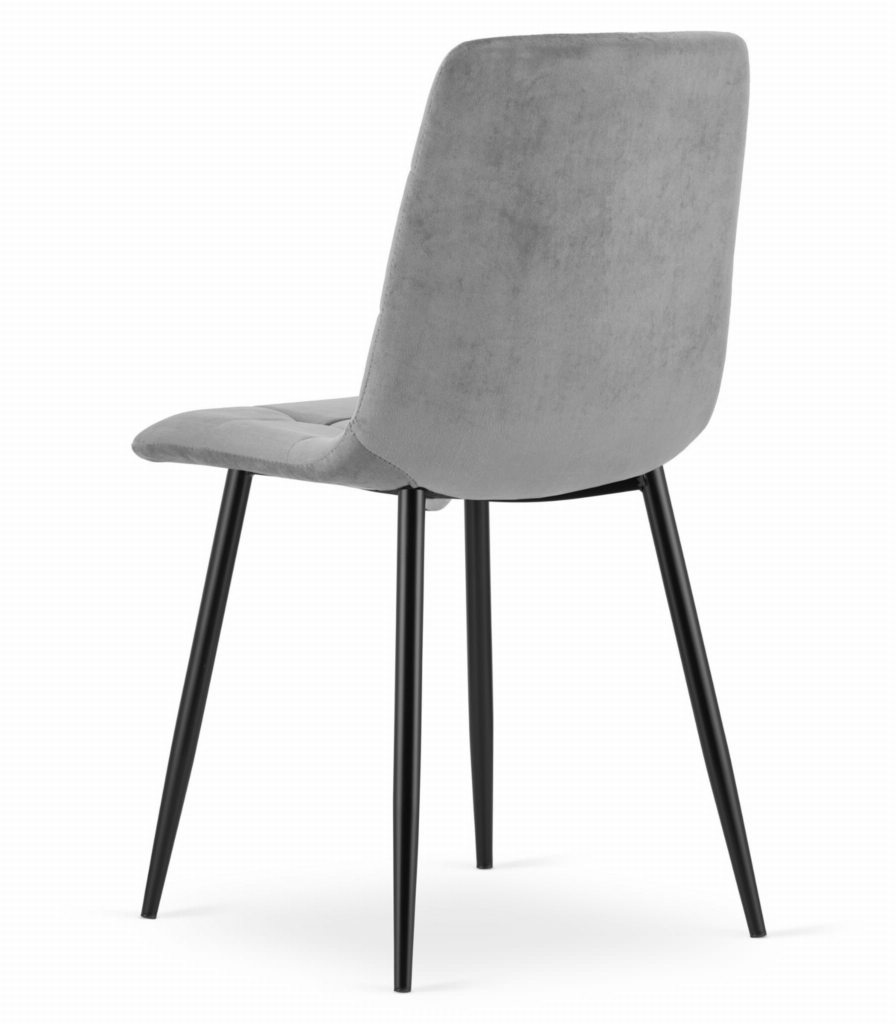 Eetkamerstoel KARA - lichtgrijs - 87x45x50.5 cm - fluweel