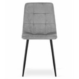 Eetkamerstoel KARA - 2 stuks - lichtgrijs - 87x45x50.5 cm