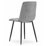 Eetkamerstoel KARA - 2 stuks - lichtgrijs - 87x45x50.5 cm