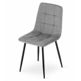 Eetkamerstoel KARA - 2 stuks - lichtgrijs - 87x45x50.5 cm