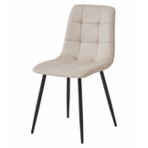 Eetkamerstoel KARA - 4 stuks - beige - fluwelen zitvlak