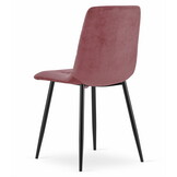 Eetkamerstoel KARA - 2 stuks - donkerroze - 87x45x50.5 cm