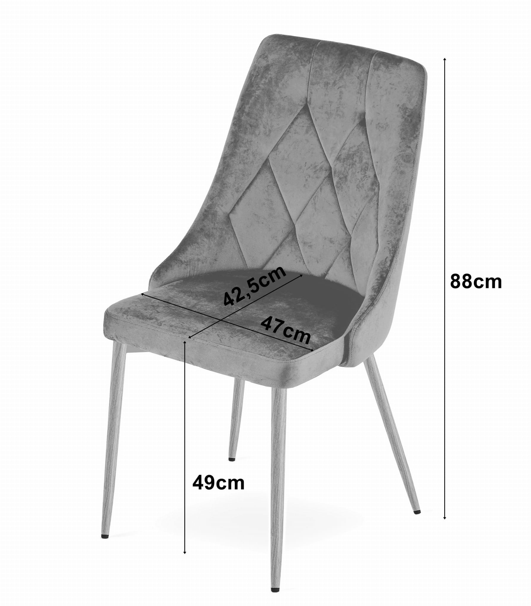 Eetkamerstoel IMOLA - 3 stuks - zwart - 88x49,5x55,5 cm