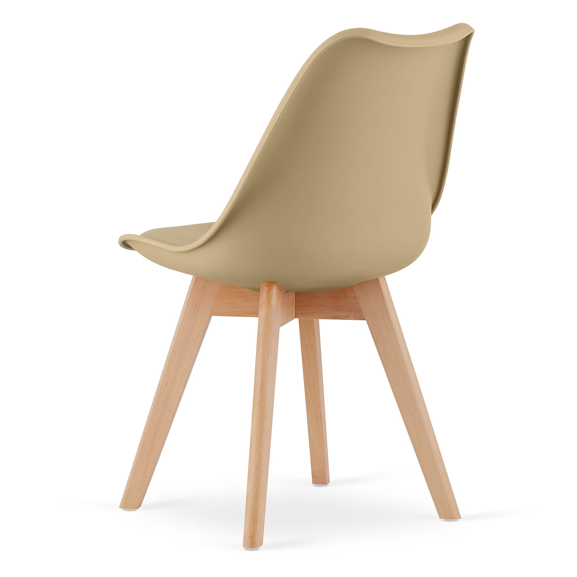 Eetkamerstoel MARK - donkerbeige - 82x49x52 cm - beukenhout