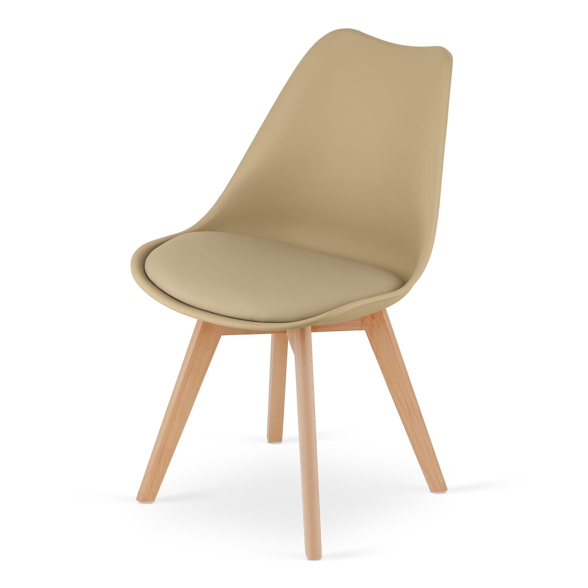 Eetkamerstoel MARK - donkerbeige - 82x49x52 cm - beukenhout
