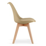 Eetkamerstoel MARK - donkerbeige - 82x49x52 cm - beukenhout