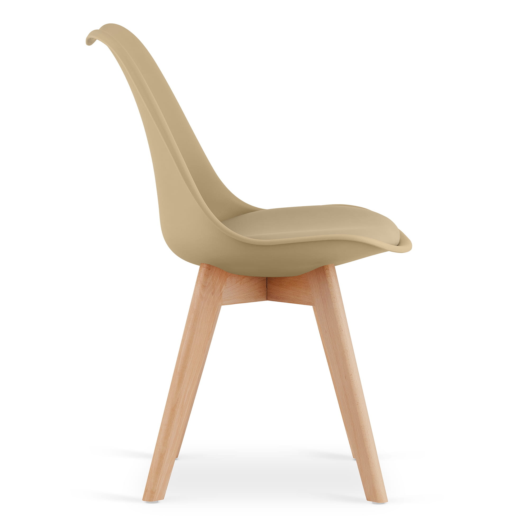Eetkamerstoel MARK - donkerbeige - 82x49x52 cm - beukenhout