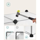 Dierenhok - kleurloos/zwart - 125x63x42 cm - voor kleine huisdieren