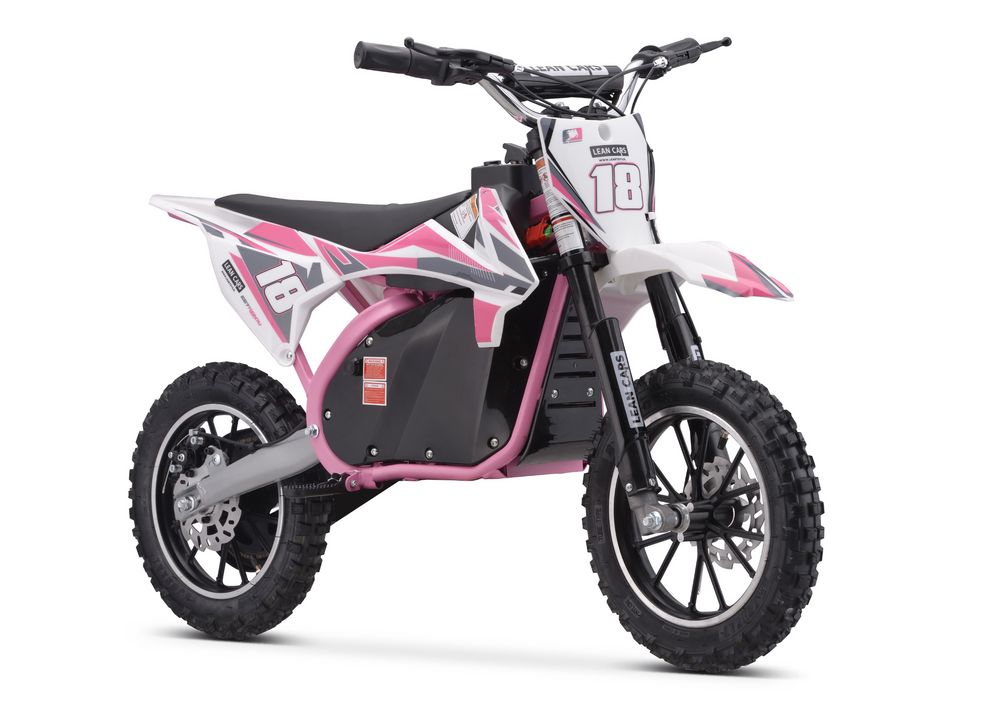 Kinder crossmotor - roze - 800W motor - 25 km/u max snelheid