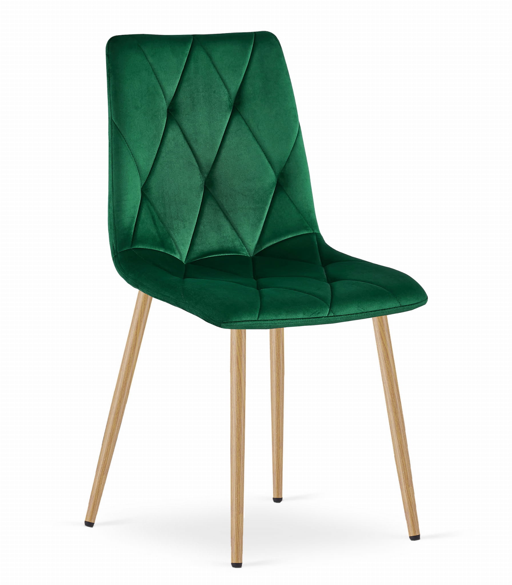 Eetkamerstoel LIBRA - donkergroen - fluweel - 86.5x45x54 cm